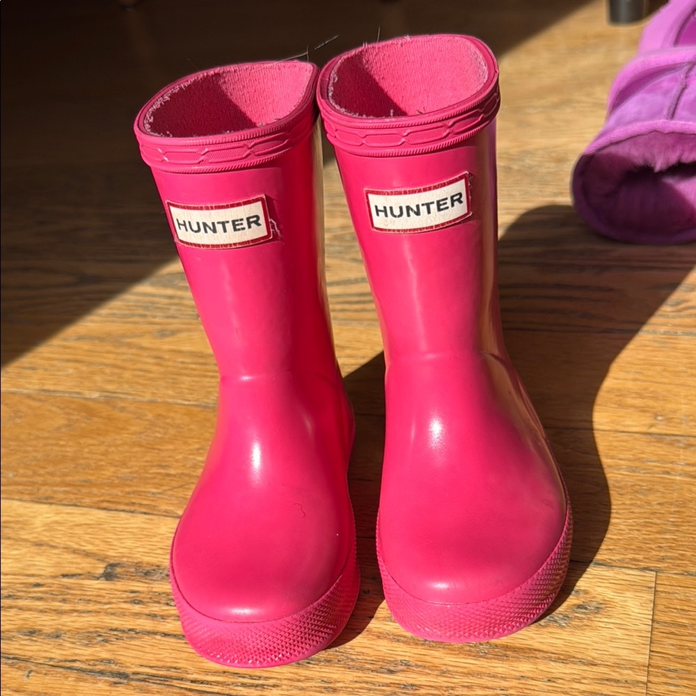 Hunter Pink Rain Boots toddler 6
